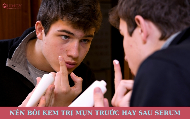 bôi kem chống nắng trước hay sau serum