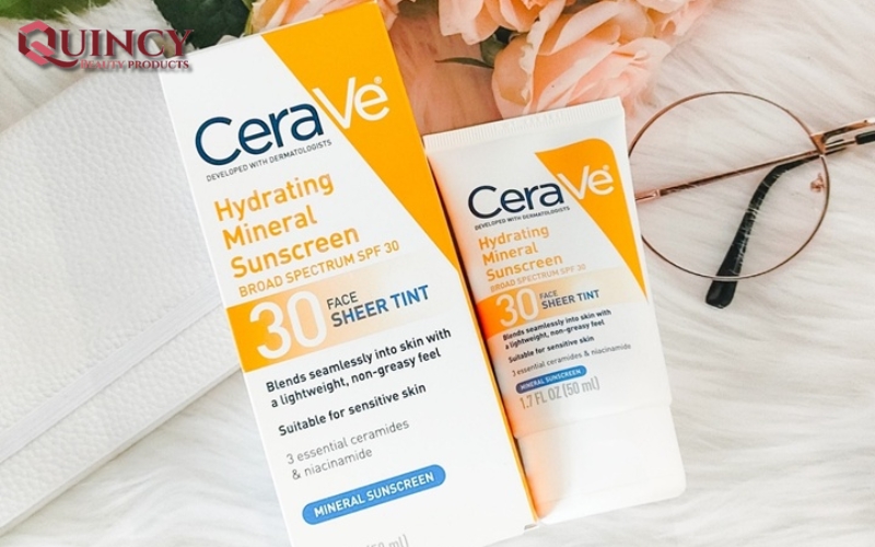 CeraVe Hydrating Mineral Sunscreen SPF 30 - Kem Chống Nắng Phổ Biến Tốt Nhất Hiện Nay