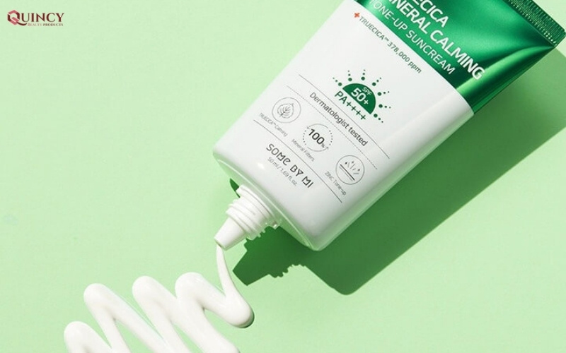 Review kem chống nắng Some By Mi truecica mineral calming tone up suncream 8 kem chống nắng Some By Mi