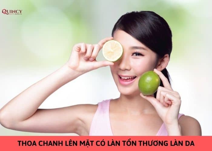 thoa chanh lên mặt có làm tổn thương làn da