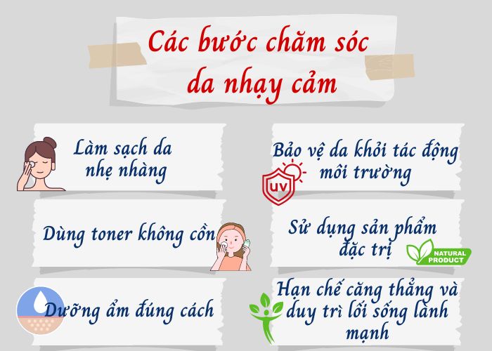  Chăm sóc Da Nhạy Cảm Cần Lưu Ý Gì?
