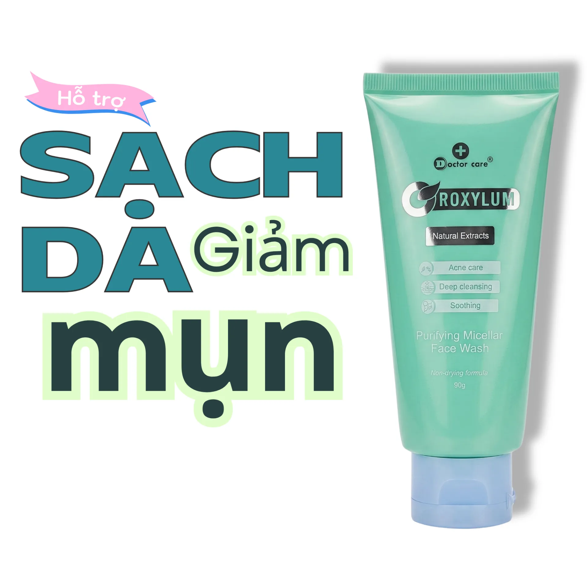 Sữa rửa mặt làm sạch sâu, cân bằng ẩm và dịu nhẹ cho da dầu mụn- Oroxylum Purifying Micellar Face Wash Doctor care