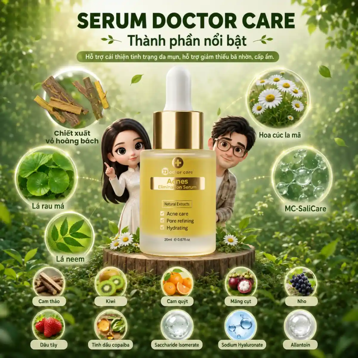Serum Doctor care 7ml/20ml – Hỗ Trợ Chăm Sóc Da Dầu Dễ Nổi Mụn, Giảm Bã Nhờn, Sáng Da, Cấp Ẩm, Thấm Nhanh 14 serum doctor care 11 optimized optimized