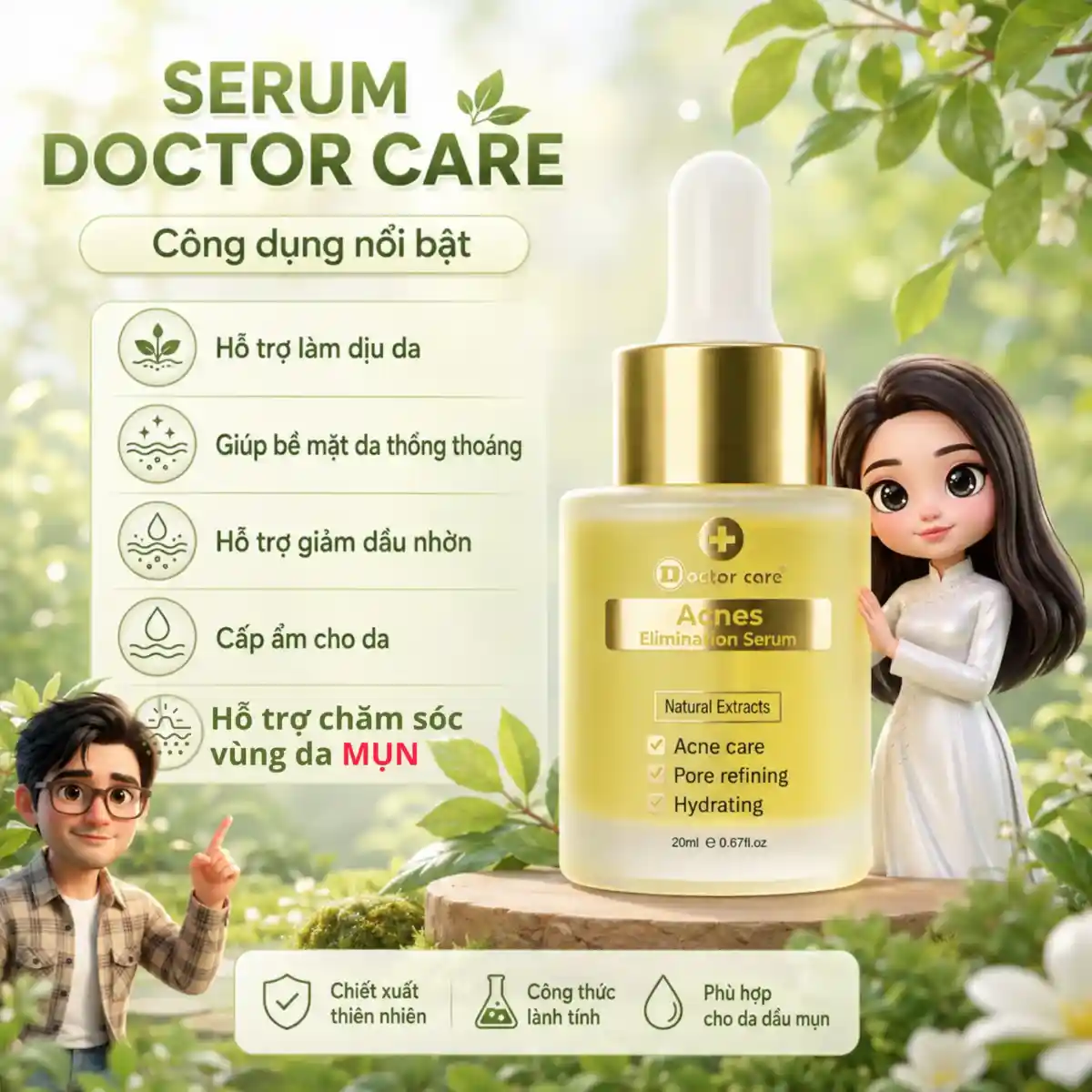 Serum Doctor care 7ml/20ml – Hỗ Trợ Chăm Sóc Da Dầu Dễ Nổi Mụn, Giảm Bã Nhờn, Sáng Da, Cấp Ẩm, Thấm Nhanh 12 serum doctor care 44 optimized optimized