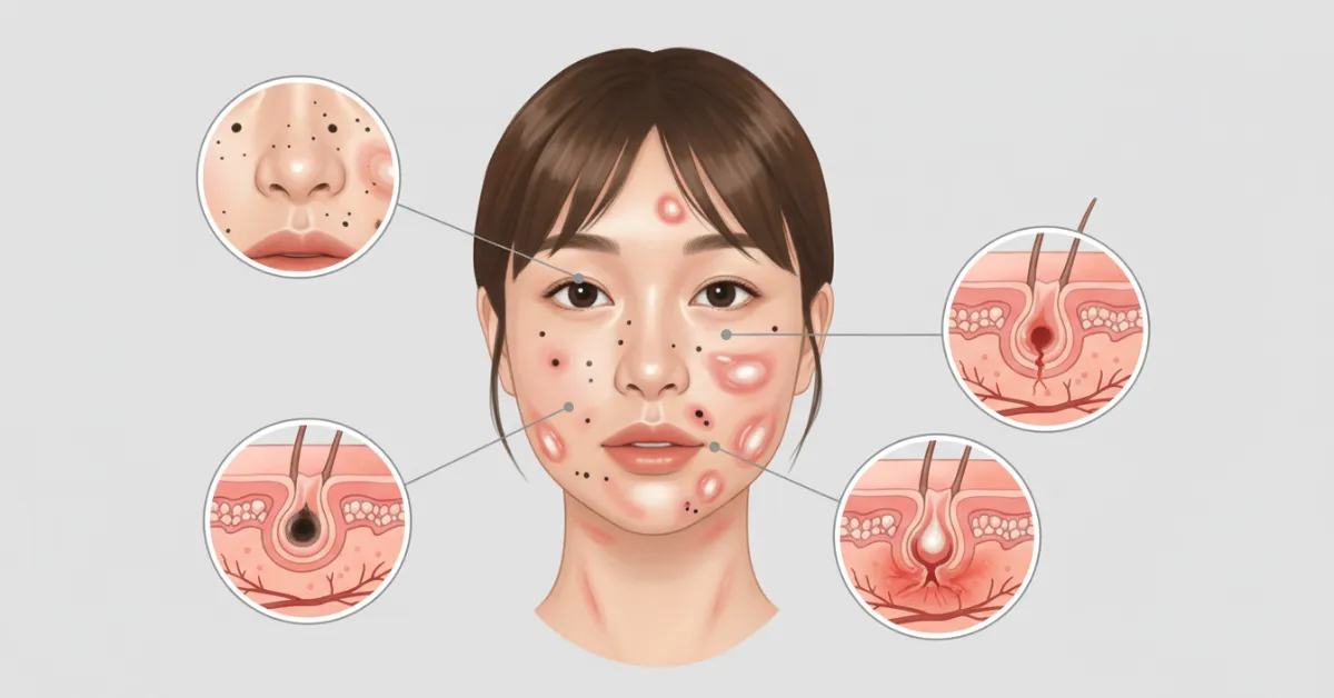 Cac dang mun thuong gap tren da mun 1